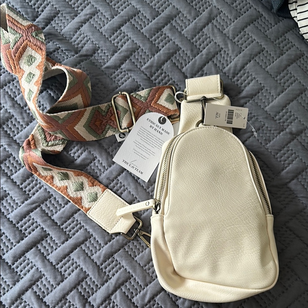 Stylish Cream Crossbody Bag